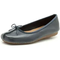 CLARKS Damen Freckle Ice Ballerinas, Blau, 38 EU