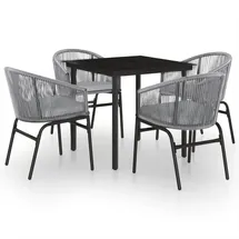 vidaXL Garten-Essgruppe 5-tlg. Grau