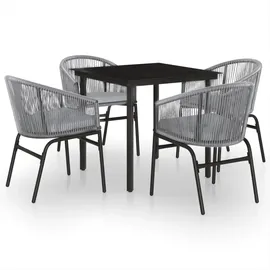vidaXL Garten-Essgruppe 5-tlg. Grau