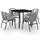 vidaXL Garten-Essgruppe 5-tlg. Grau