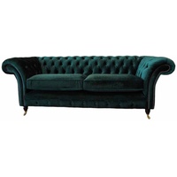 JVmoebel Chesterfield-Sofa, Sofa Chesterfield Dreisitzer Wohnzimmer Klassisch Design Couch grün