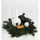 Buri - Metall-Adventskranz Ø33cm mit Metallstreben Weihnachtsdeko Kerzenhalter Tischdeko