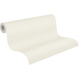A.S. Création Vliestapete 10,05 m x 0,53 m - einfarbige Strukturtapete Creme, Beige - Uni Tapete mit Textiloptik Made in Germany - 373651