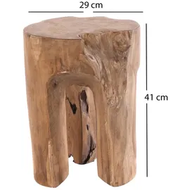 DESIGN DELIGHTS Hocker Log 29 x 41 x 29 cm Beige