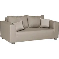 2-Sitzer FINK "CARLO", beige (sand), B:186cm H:81cm T:100cm, Outdoorstoff: 100% spinndüsengefärbtes Acryl, Sofas, für Outdoor geeignet, UV beständig, Breite 186 cm
