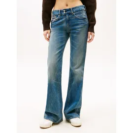 Tommy Hilfiger Bootcut-Jeans "SIA LOW BOOTCUT", Damen, Gr. 28, Länge 30, denim medium, Denim/Jeans, Obermaterial: 100% Baumwolle, Abriebeffekte, bootcut fit knöchellang, Jeans
