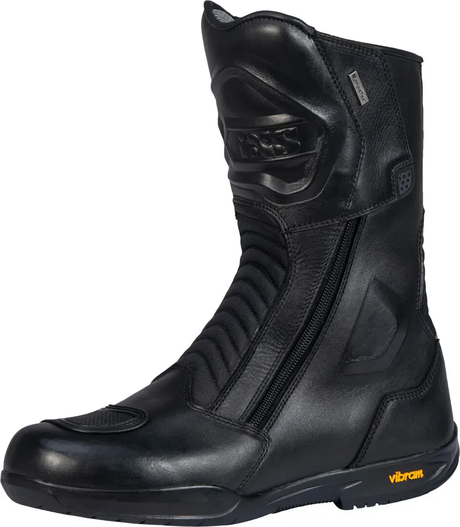 IXS 2-Zip-SYM 2.0 wasserdichte Touren Motorradstiefel, schwarz, Größe 43 für Männer