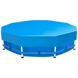Sekey Pool-Abdeckplane Poolabdeckung Rund Swimmingpool Abdeckplane Sommer & Winter Schwimmbad, Wind- & Staubdicht, keine zusätzlichen Befestigungen nötig blau 366 cm