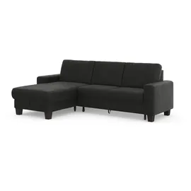 Home Affaire Ecksofa HOME AFFAIRE "Summer L-Form", grau (anthrazit), B:249cm H:91cm T:164cm, 95% Polyester, 5% Polyamid, Sofas, Ecksofa, mit Recamiere, mit oder ohne Bettfunktion und Bettkasten, Cord-Bezug