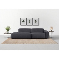 TRENDMANUFAKTUR Big-Sofa Braga, mit hochwertigem Kaltschaum, Megasofa, in Cord erhältlich, modernes Big-Sofa, Couch mit hohem Sitzkomfort, 277/72/107 cm (B/H/T) grau