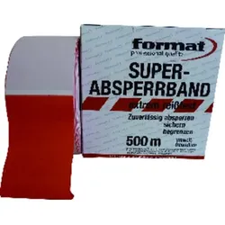 Absperrband rot/weiss 80mm, 500m