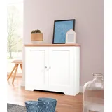 Home Affaire Sideboard »Nanna«, Kommode mit einer Folien Oberfläche in Eiche-Optik, Breite 80 cm weiß