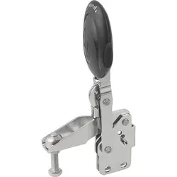 SCHNELLSPANNER VERTIKAL MIT SICHERHEITSVERRIEG., FUß SENKRECHT F1=2000, VERSTELLB. ANDRUCKSPINDEL