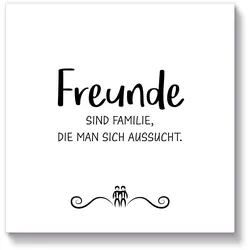 Holzbild ARTLAND "Freunde I", weiß (farbe bild(er): weiß), B:15cm H:15cm T:2,1cm, Holzwerkstoff, Bilder