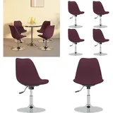 Vidaxl - Esszimmerstühle 4 Stk. Drehbar Lila Stoff - Esszimmerstühle - Stuhl - Violette Möbel - Drehstühle - Bürostuhl - Home & Living
