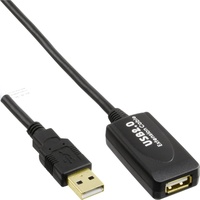 InLine USB 2.0 Aktiv-Verlängerung, mit Signalverstärkung "Repeater", Stecker A an Buchse A, 5m