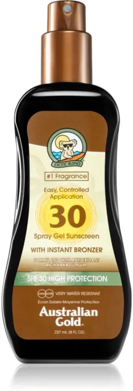 Australian Gold Spray Gel Sunscreen With Instant Bronzer tönendes Schutzgel SPF 30 237 ml