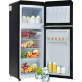 Retro Kühlschrank Kühl-gefrier-kombination 92l, Zweitüriger Kompaktkühlschrank Mit 28l Gefrierfach, Freistehend 105cm, Energieklasse D