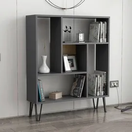 Livetastic Bücherregal 90 x 107,8 x 25 cm Anthrazit