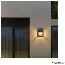 Lumiled Solar Wandleuchte Solarlampe Außenwandlampe mit Bewegungsmelder Warmweiß 3000K Außen Sicherheitslampe Gartenleuchte Wegbeleuchtung IP44