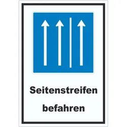 Aufkleber Seitenstreifen befahren A3 (297x420mm)