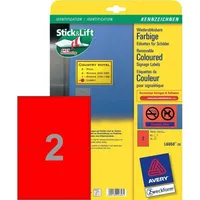 Avery Zweckform Etiketten 40x Etiketten Wiederablösbar Rot DIN A5,