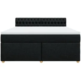 vidaXL Boxspringbett 180 x 200 cm Schwarz