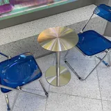 Gewerbetisch, Gastronomietisch, Kaffeetisch, Cafétisch, Loungetisch, Esstisch, Restauranttisch, Edelstahl Runder Tisch 60x75cm 【BXG-BY60】