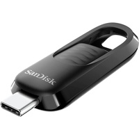 SanDisk Ultra® Slider USB-Type-CTM-Laufwerk 64 GB (USB-Flash-Laufwerk, einziehbarer Anschluss, USB 3.2 Gen 1, bis zu 300 MB/s) Schwarz