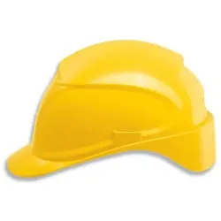 uvex airwing B Schutzhelm mit Lüftung - konvent. Innenausstattung - langer Schirm gelb 51 cm - 61 cm - 9762120 - gelb
