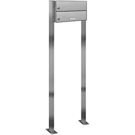 AL Briefkastensysteme Durchwurfbriefkasten Premium Edelstahl Silber