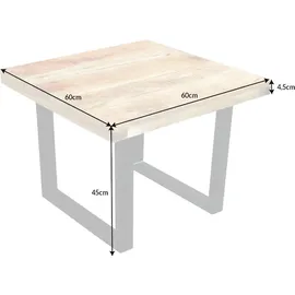 invicta interior gmbh & co. kg Couchtisch IRON CRAFT Braun Mangoholz 60 x 45 x 60 cm