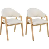 Costway 2er Set Esszimmerstühle, mit gepolstertem Sitz Holz