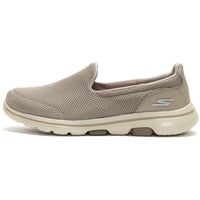 Skechers Damen Go Walk 5 Sneaker, Taupe Textile Trim, 35.5 EU