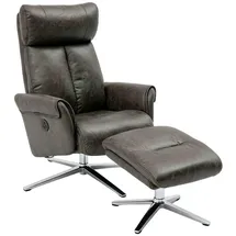 Happy Home Relaxsessel mit Hocker elektrisch 71,5 x 106,5 x 88 cm Grau