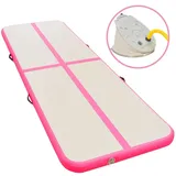 vidaXL Aufblasbare Gymnastikmatte mit Pumpe 700×100×10 cm PVC Rosa