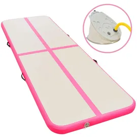 vidaXL Aufblasbare Gymnastikmatte mit Pumpe 700×100×10 cm PVC Rosa