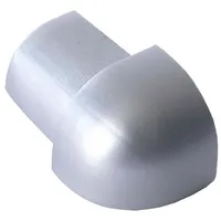 Dalsys Außeneck Fliesenschiene Aluminium (eloxiert) Viertelkreisprofil 10mm, Chrom glänzend