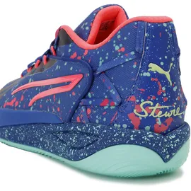 Puma Stewie 4 Night Vision Basketballschuhe Damen Damen, Gr. 38.5, Vivid Blue electric peppermint Green - 38.5 EU