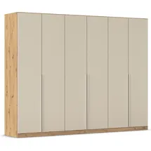 otto home Drehtürenschrank OTTO HOME "Kleiderschrank Schrank Garderobe AGORDO TOPSELLER Schlafzimmer", braun (eiche artisan, champagner), B:271cm H:210cm T:54cm, Holzwerkstoff, Schränke, Drehtürenschrank, durchdachte Innenausstattung, in 7 Breiten und 2 Höhen MADE