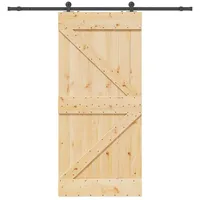 VidaXL Schiebetür mit Beschlag 80x210 cm Massivholz Kiefer
