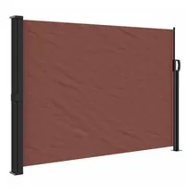 vidaXL Seitenmarkise Ausziehbar 140 x 600 cm Braun Polyester