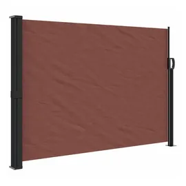 vidaXL Seitenmarkise Ausziehbar 140 x 600 cm Braun Polyester