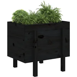 furnicato Hochbeet Pflanzkübel 62 x 50 x 57 cm Schwarz