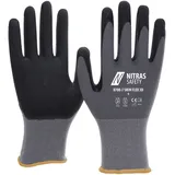 Nitras Skin Flex Strickhandschuhe, Spezial-Stretch-Strick, grau, teilbeschichtet 8