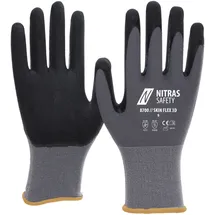 Nitras Skin Flex Strickhandschuhe, Spezial-Stretch-Strick, grau, teilbeschichtet 8
