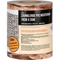 Noor PVC Sichtschutzstreifen Zaunblende 0,19 x 35 m mediterran