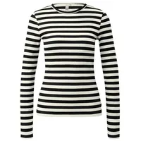 QS T-Shirt | schwarz|creme - S