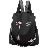 Perfeclan Damen Nylon Rucksack wasserdichte Oxford Tuch Rucksack für Frauen Teenager Schultaschen für Schultertasche