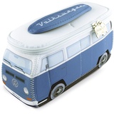 BRISA VW Collection - Volkswagen Neopren Universal-Schmink-Kosmetik-Kultur-Reise-Apotheke-Tasche-Beutel im T2 Bulli Bus Design (Blau & Weiß/Groß)